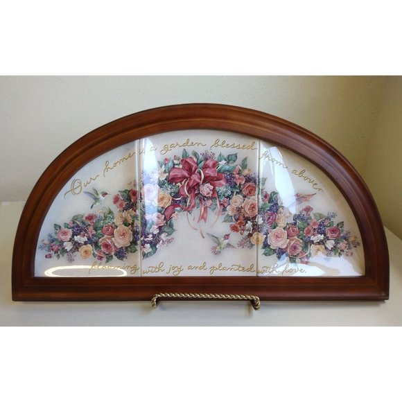 Lena Liu Bless Our Home 3 Plate Full Set Bradford Exchange Valentine's Day Gift